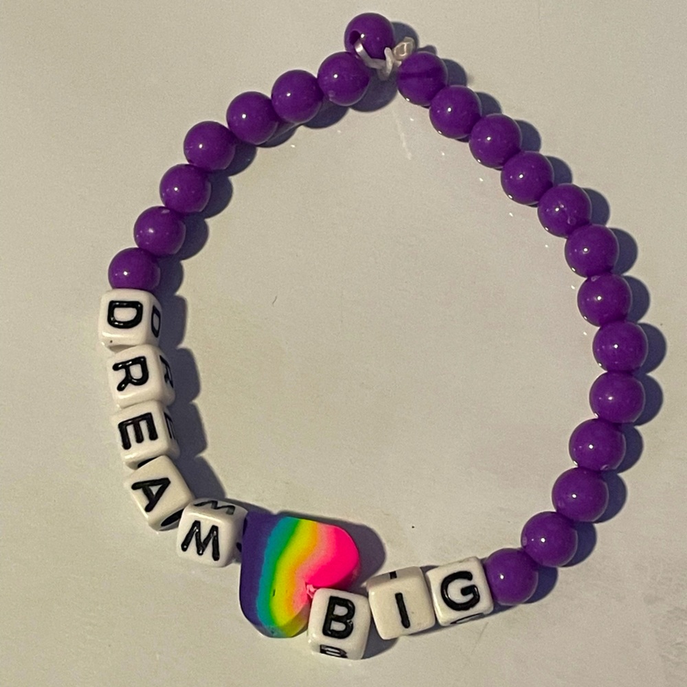 Dream Big Handmade Bracelet Purple